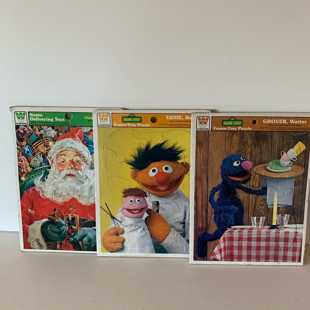 Vintage Set of Three Frame Tray Puzzles